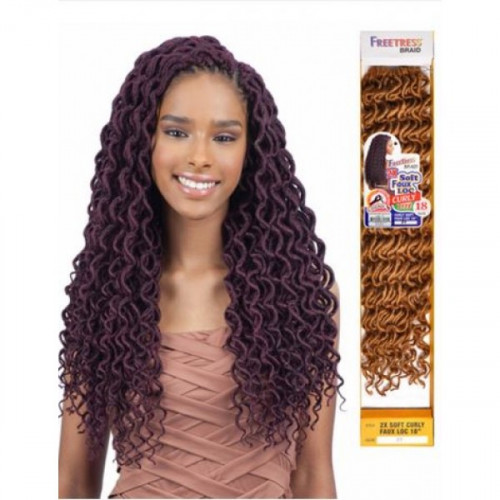 FREETRESS BRAID SYNTHETIC HAIR SOFT CURLY FAUXLOC 18"